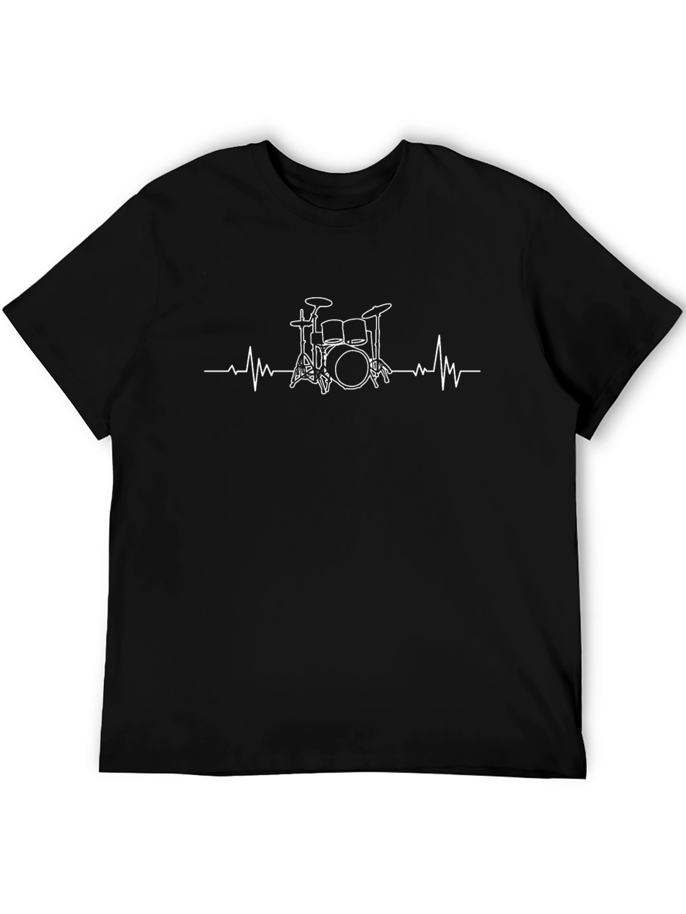 Drum Heartbeat Black Graphic Tee
