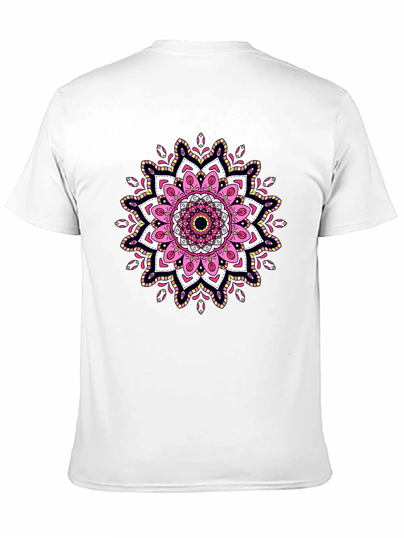 Mandala Print Black T-Shirt