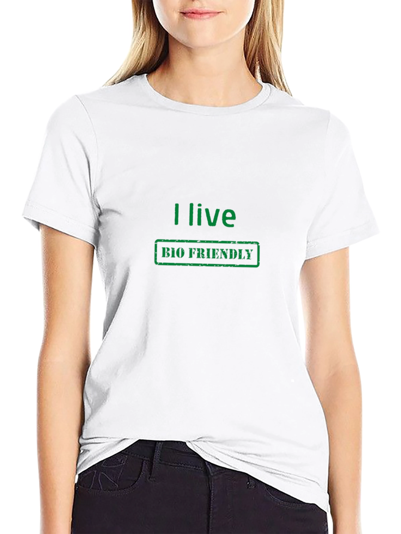 Eco-Conscious Black Tee - I Live Bio Friendly