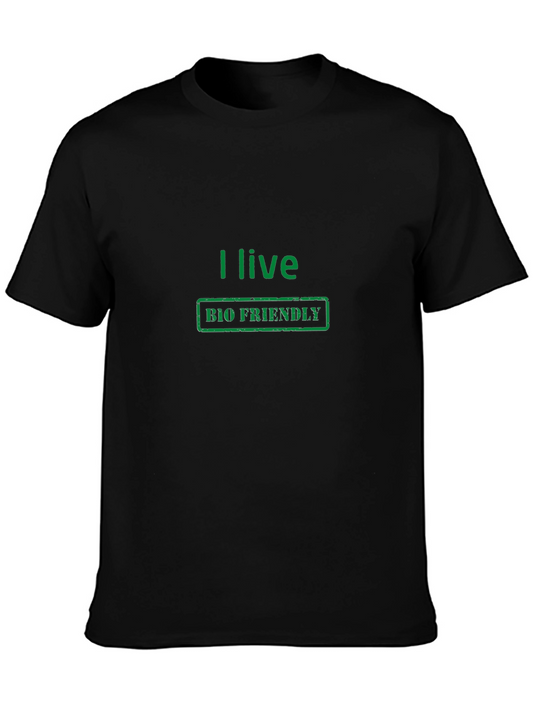 Eco-Conscious Black Tee - I Live Bio Friendly