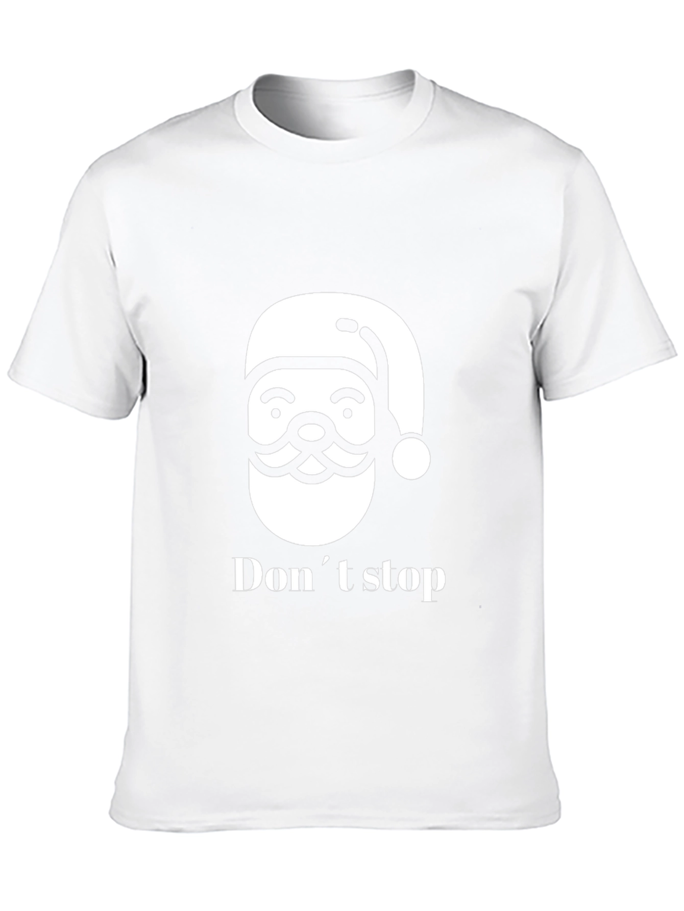 Festive Santa Dont Stop Black T-Shirt