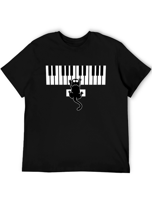 Piano Lizard Tee - Unique Musical Graphic Shirt