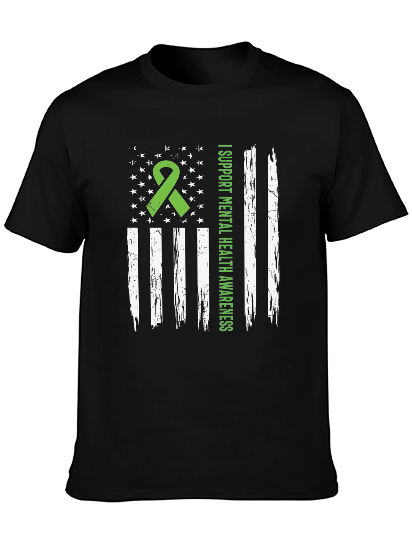 Mental Health Awareness American Flag Graphic Tee