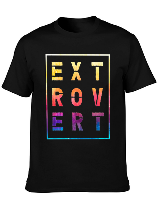 Extrovert Graphic Tee - Colorful Personality Shirt