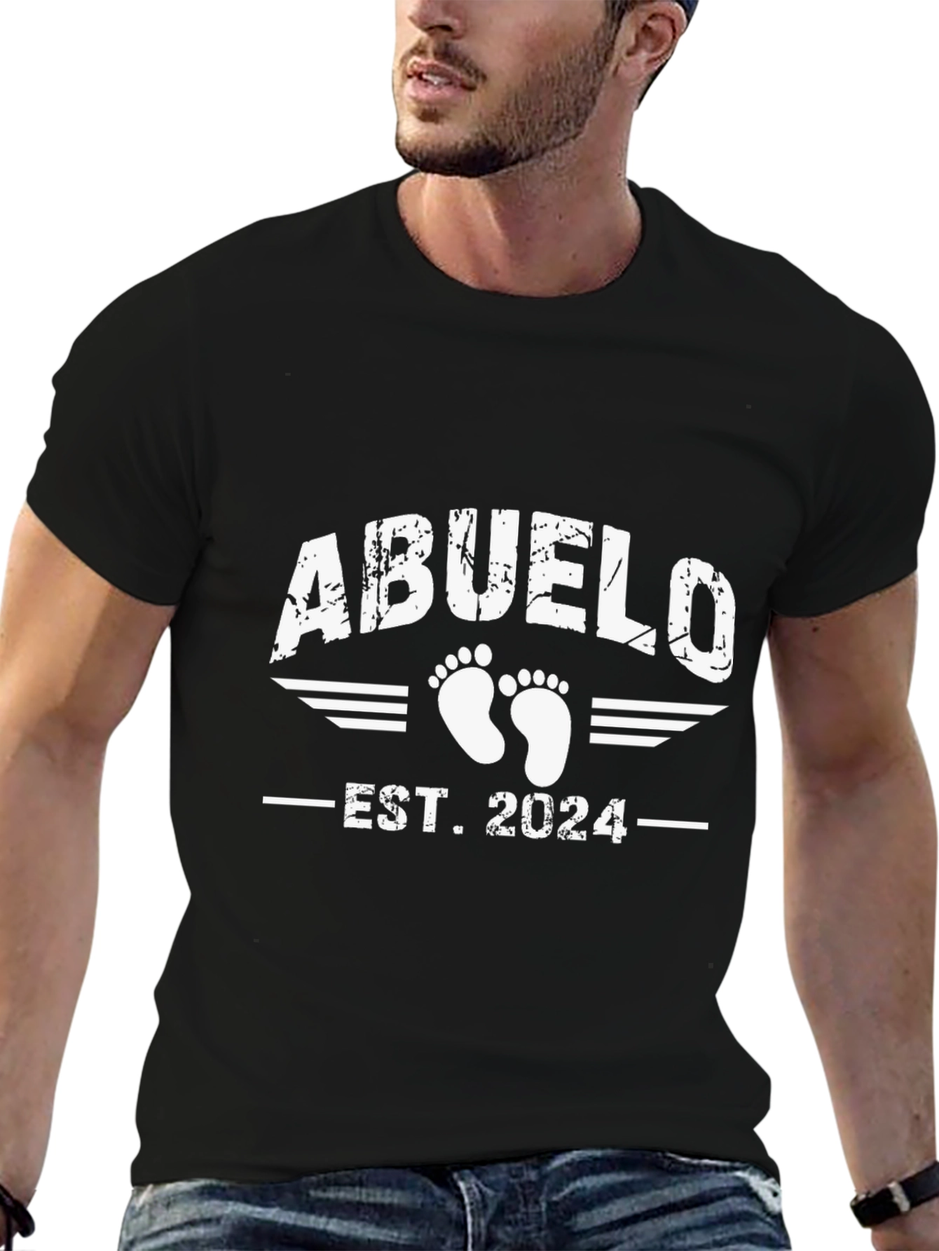 Abuelo Est. 2024 Mens Black T-Shirt