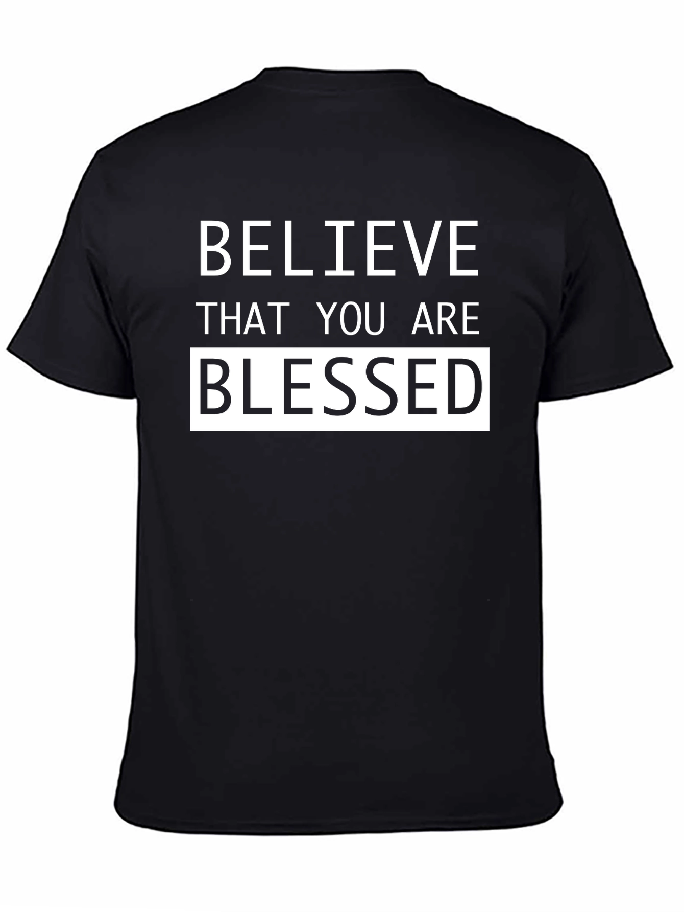 Believe Blessed Graphic Tee - Mens Black T-Shirt