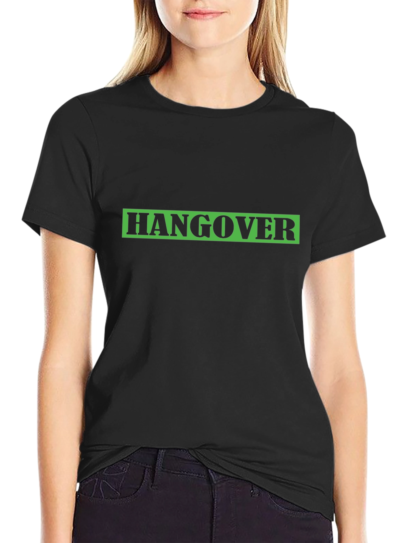 Hangover T-Shirt - Black Crew Neck Tee