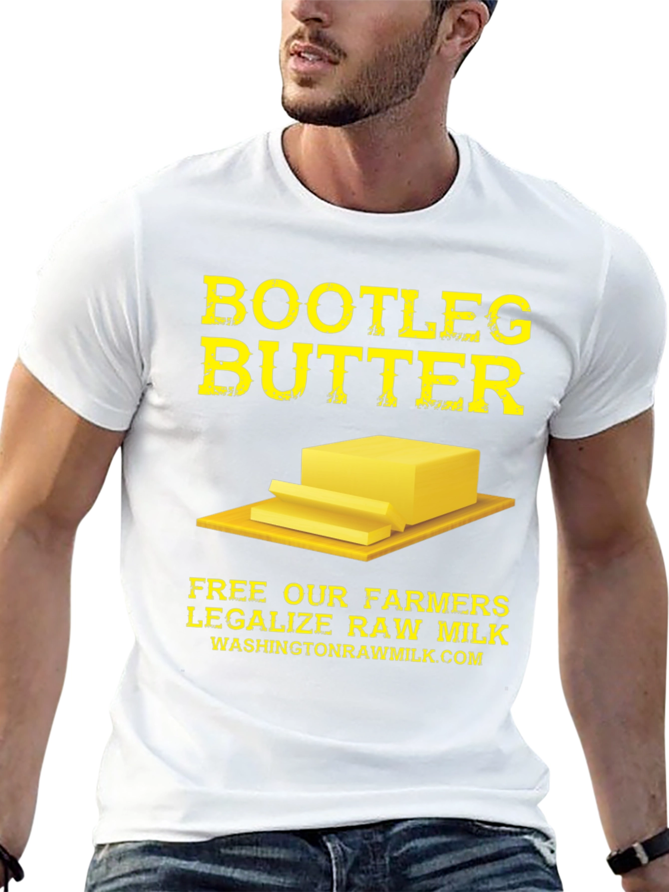 Bootleg Butter Graphic Tee - Legalize Raw Milk T-Shirt