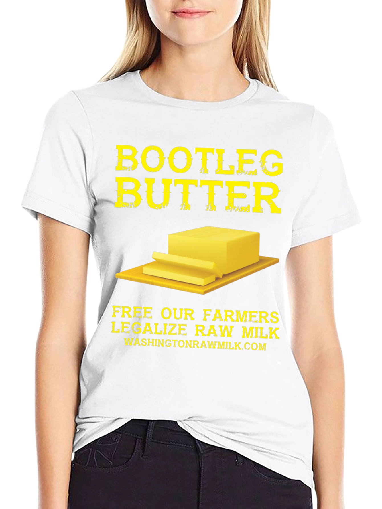 Bootleg Butter Graphic Tee - Legalize Raw Milk T-Shirt