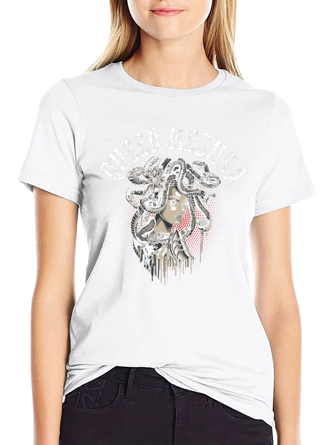 Queen Medusa Graphic Tee - Black
