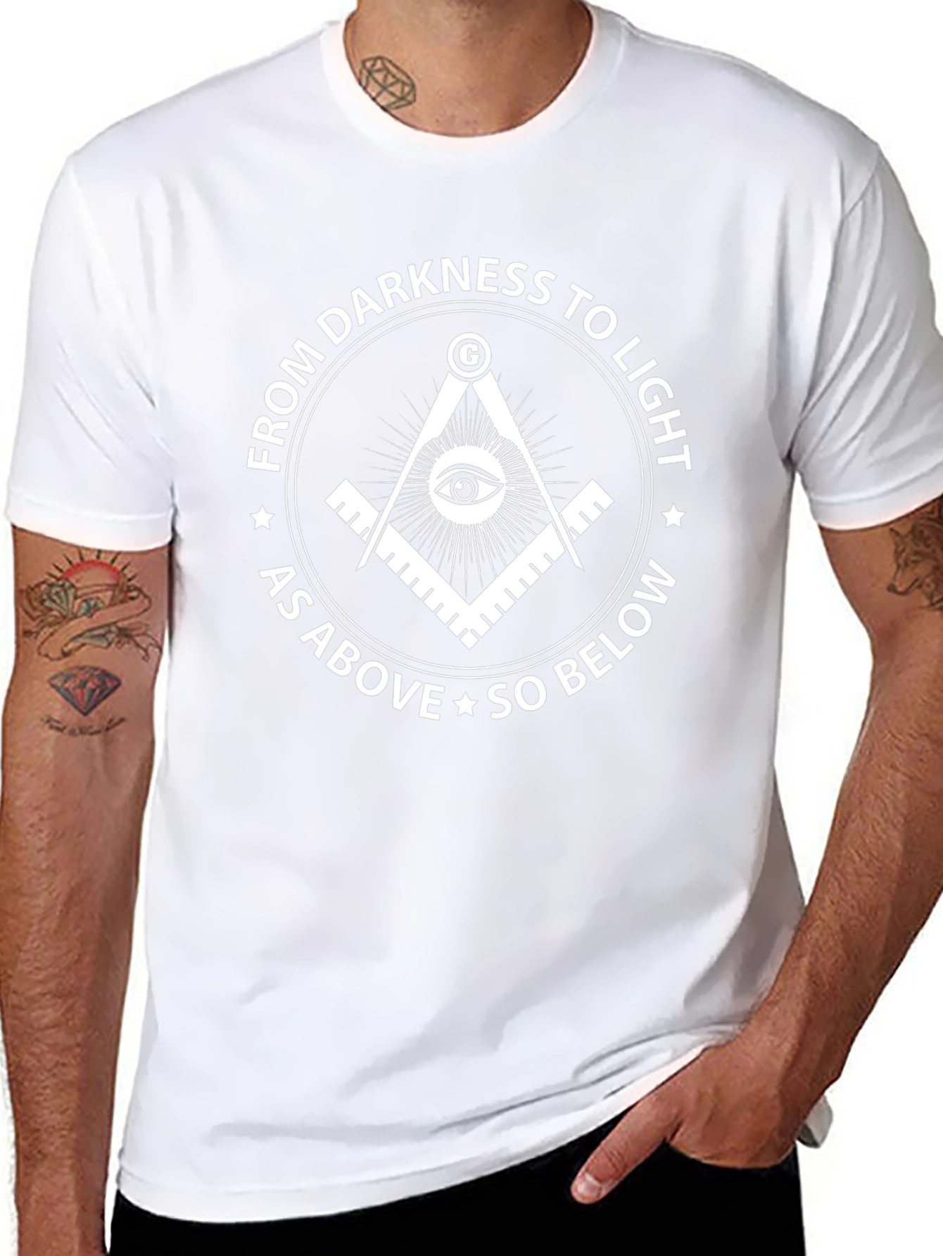 Masonic Symbol Black T-Shirt