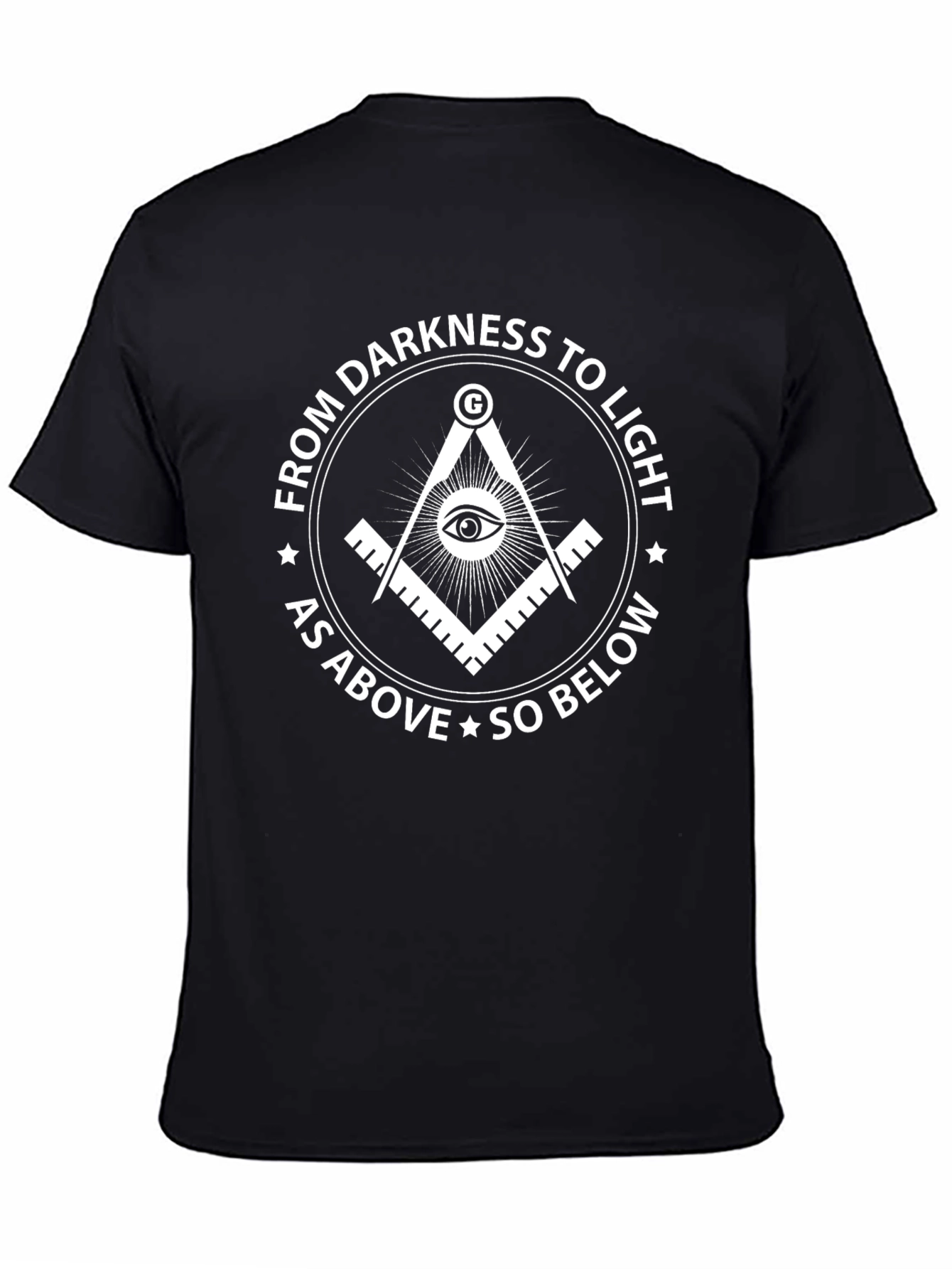 Masonic Symbol Black T-Shirt