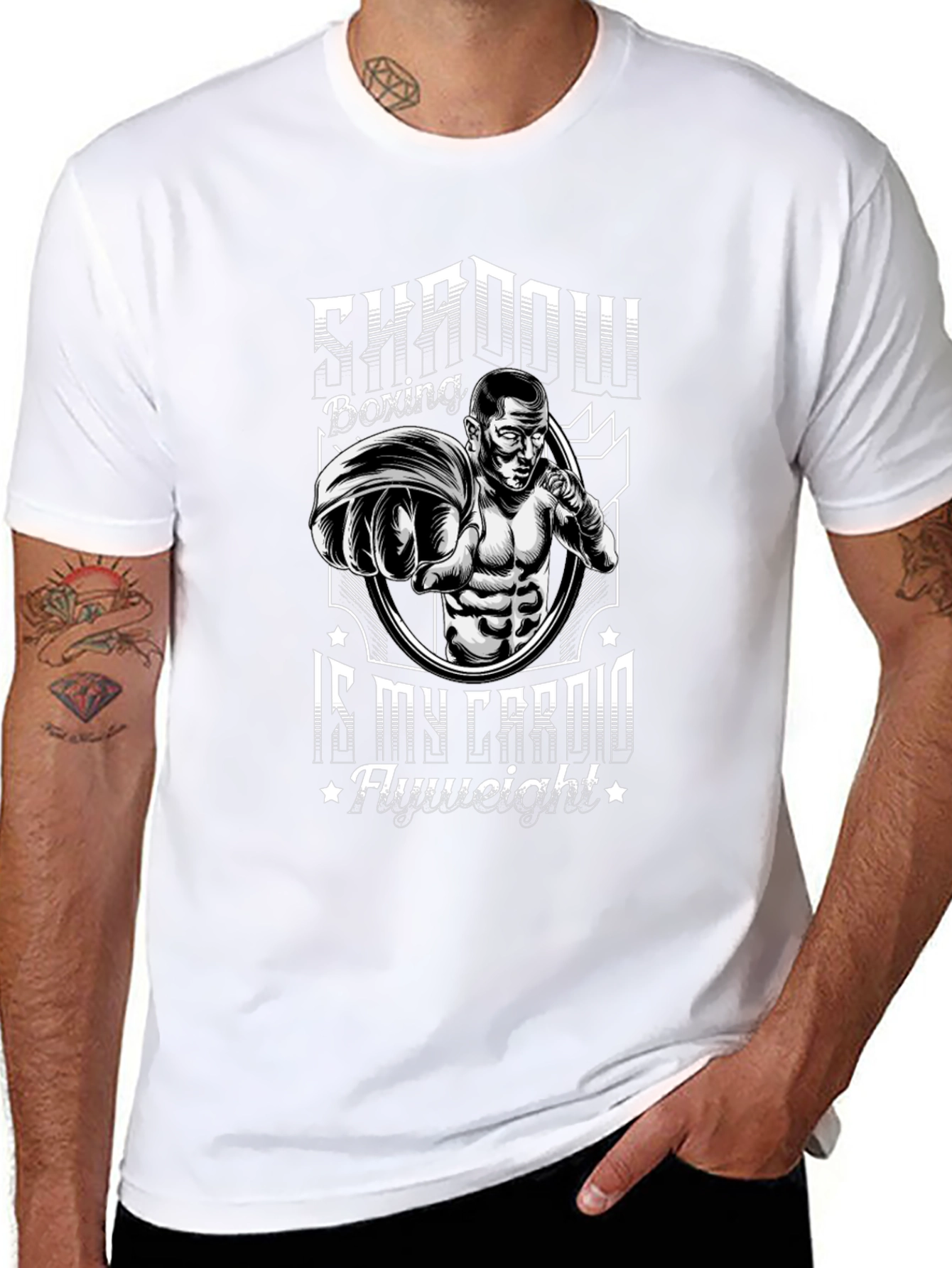 Shadow Boxing Cardio Black Graphic T-Shirt
