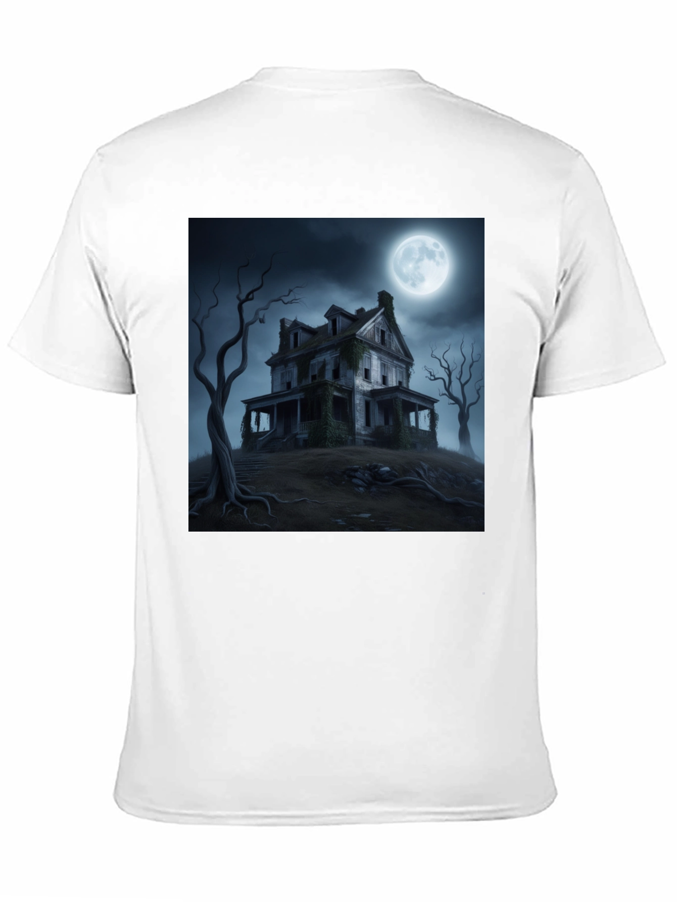 Haunted House Graphic Tee - Spooky Halloween Shirt