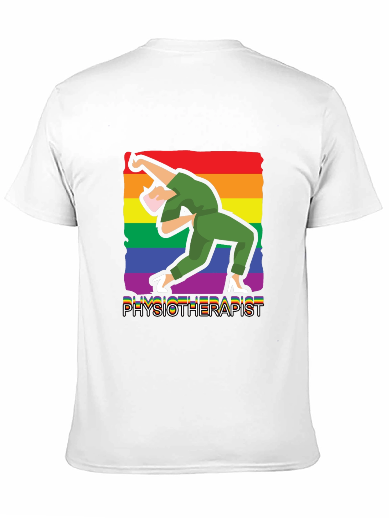 Physiotherapist Pride T-Shirt - Rainbow Design