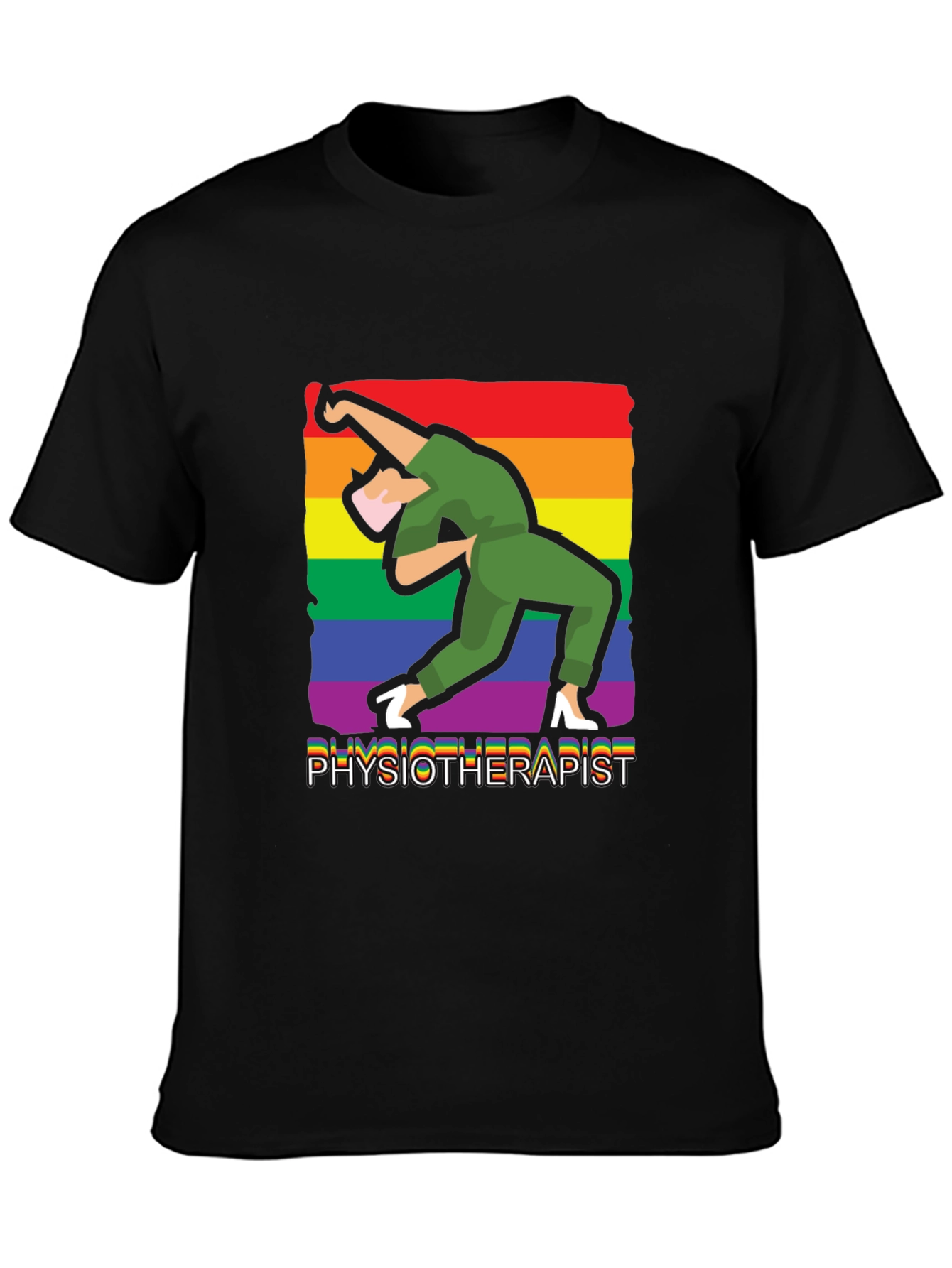 Physiotherapist Pride T-Shirt - Rainbow Design