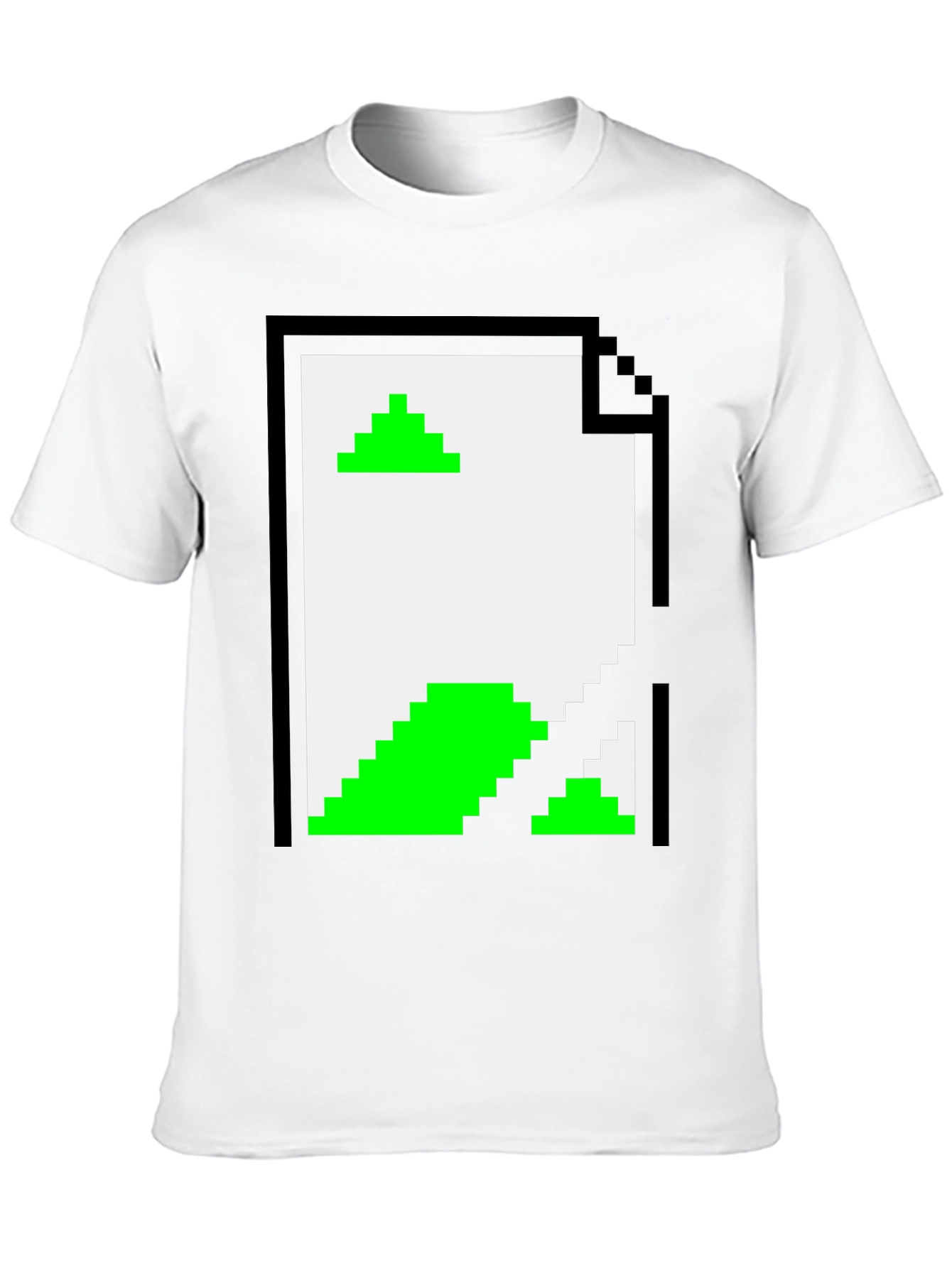 Retro Pixel Art T-Shirt - Black File Design