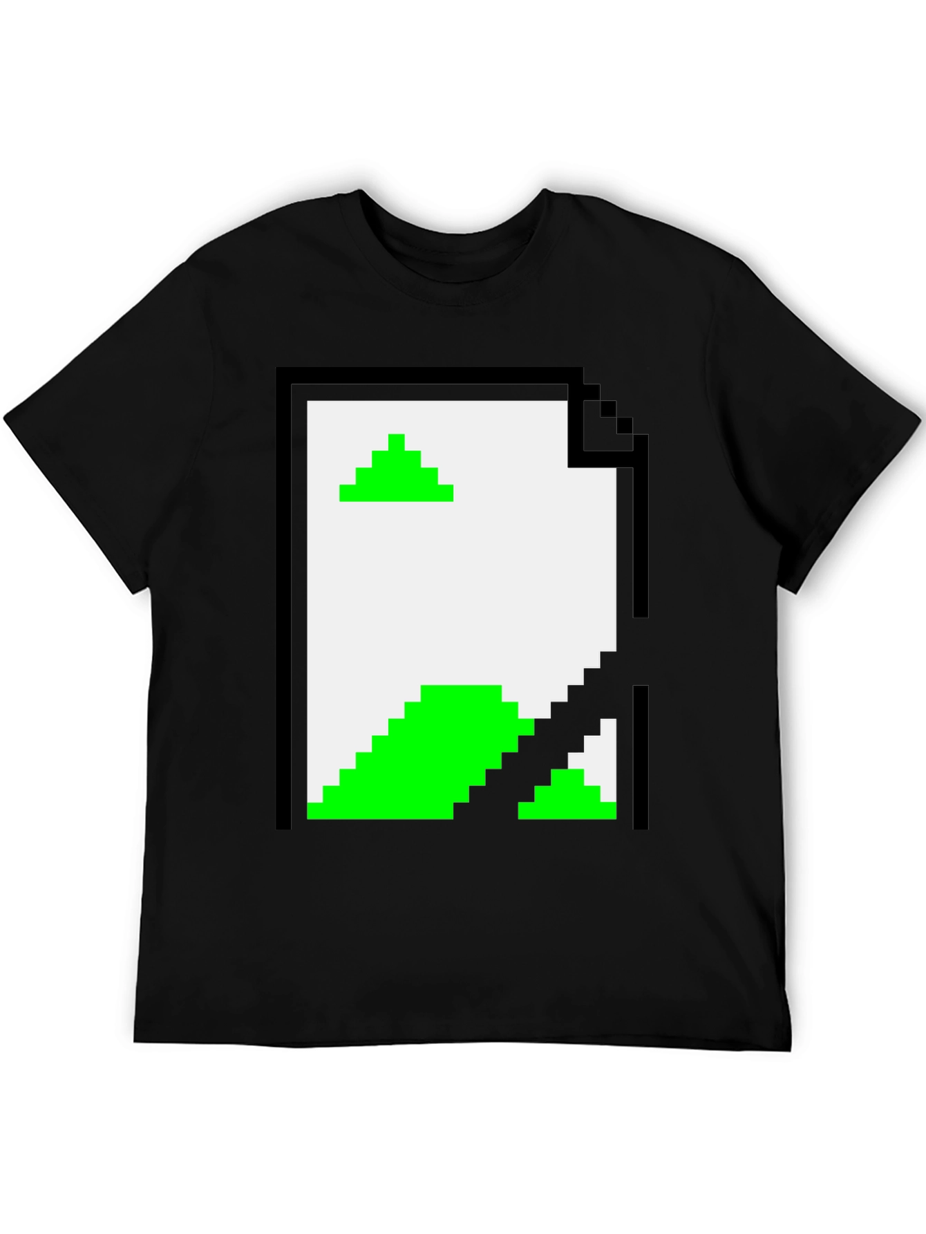 Retro Pixel Art T-Shirt - Black File Design