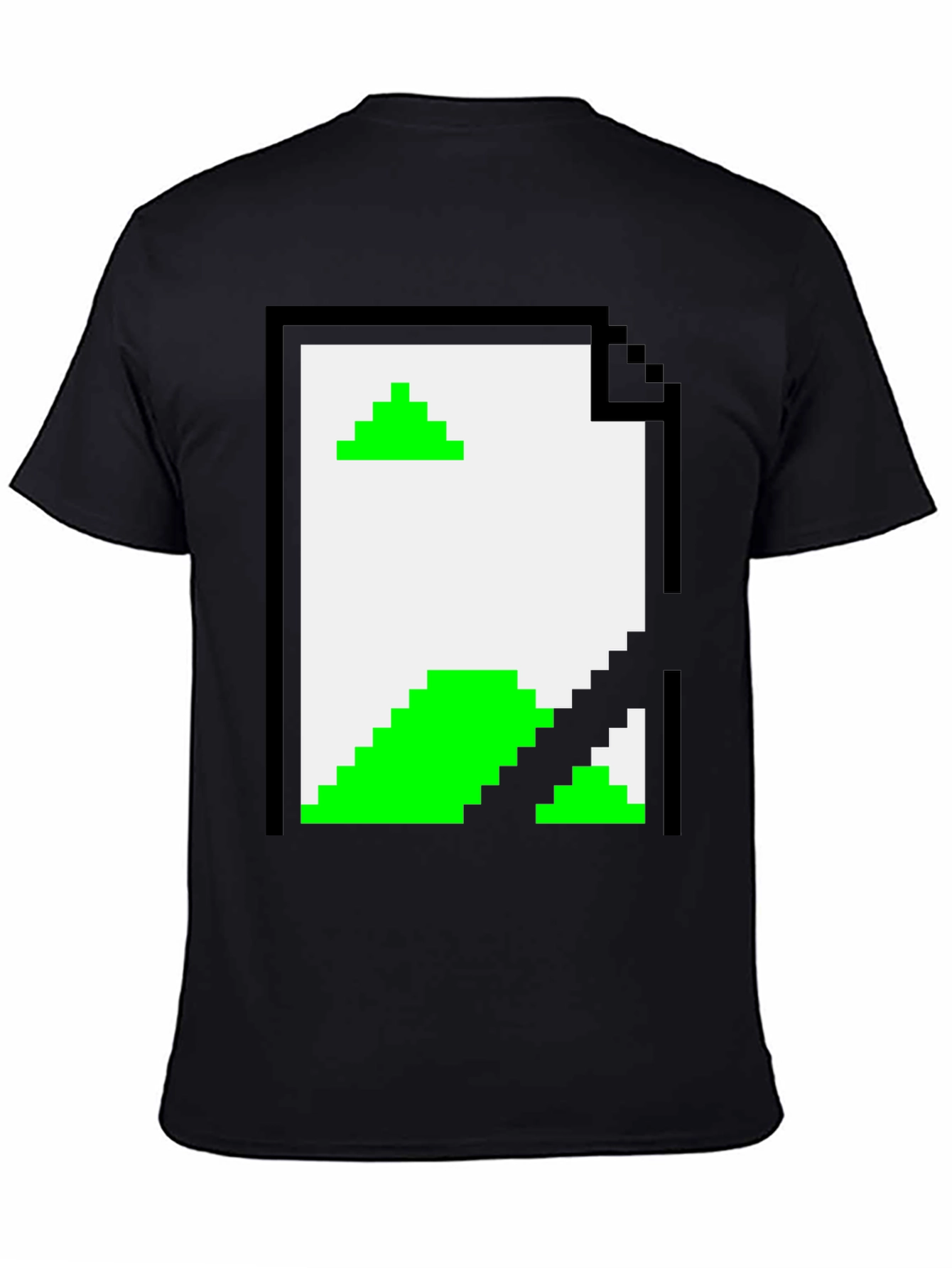 Retro Pixel Art T-Shirt - Black File Design