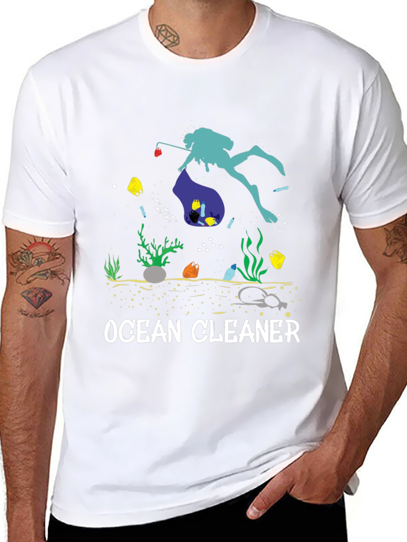 Ocean Cleaner Graphic T-Shirt - Save Our Seas