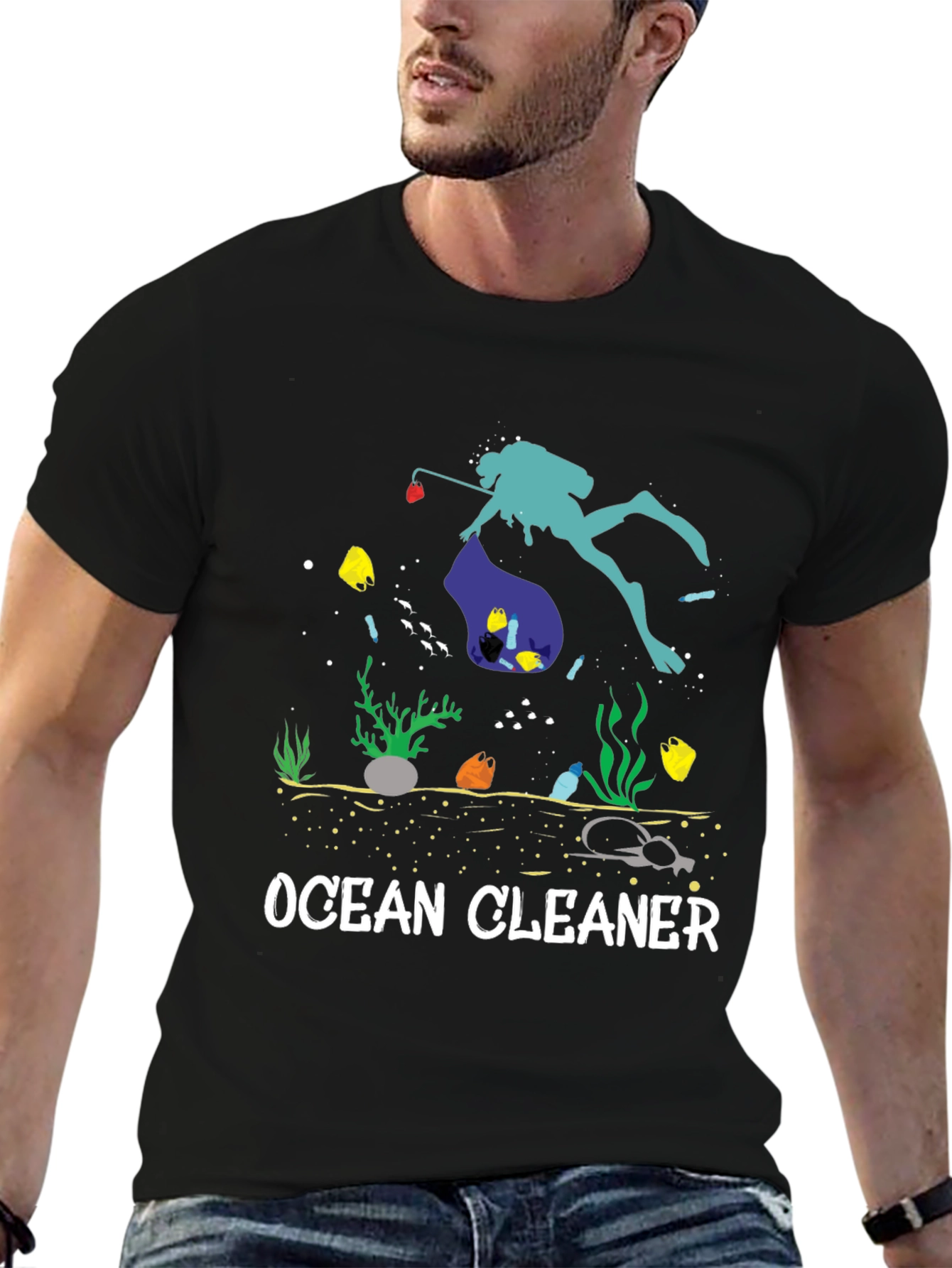 Ocean Cleaner Graphic T-Shirt - Save Our Seas