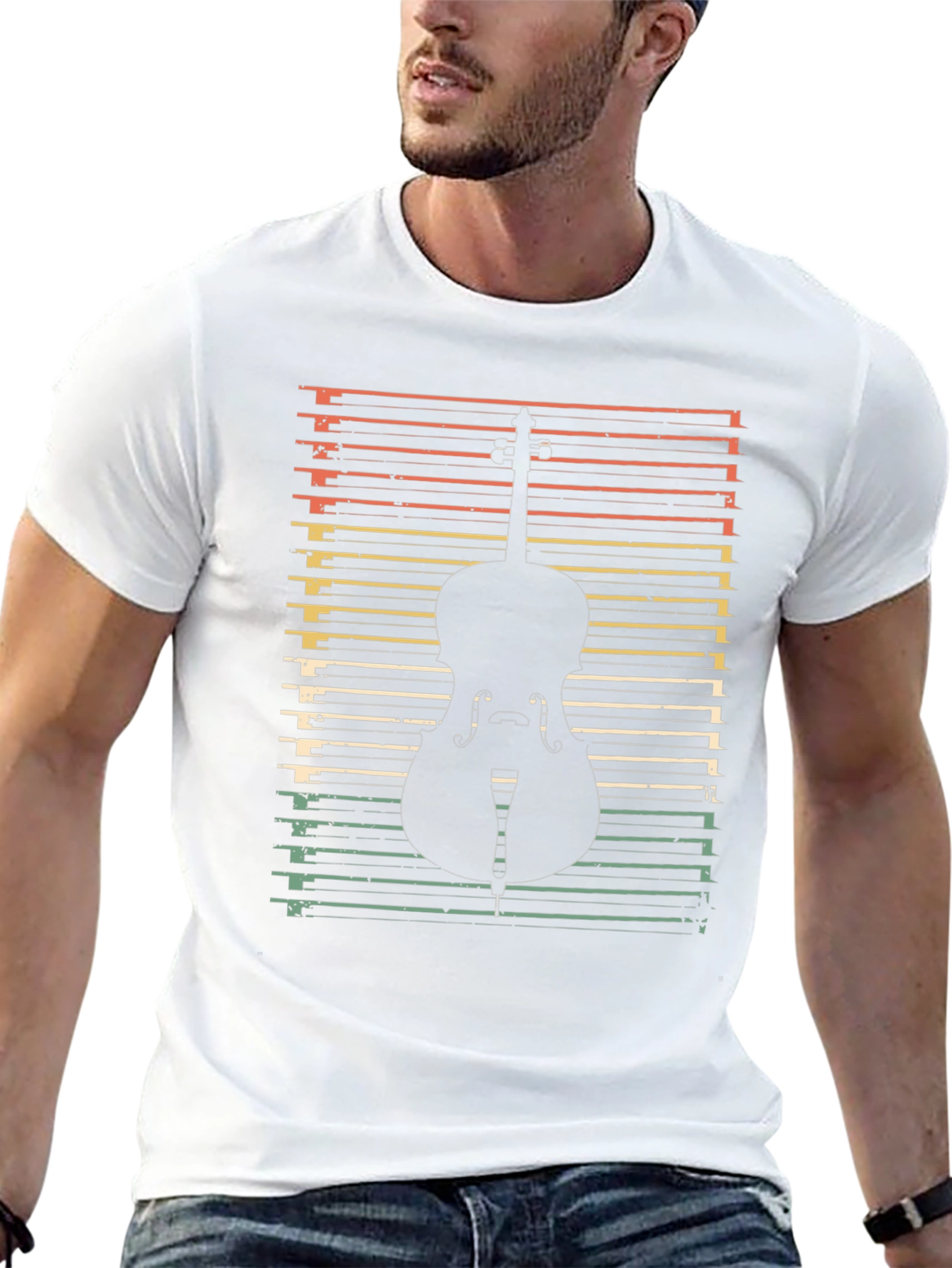 Retro Cello Silhouette T-Shirt