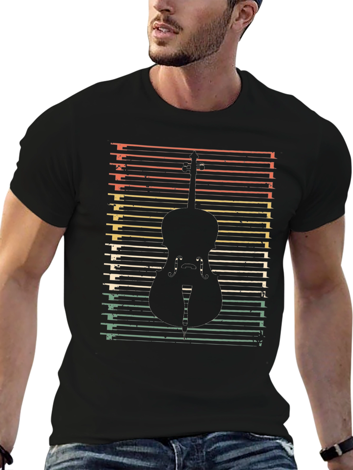 Retro Cello Silhouette T-Shirt