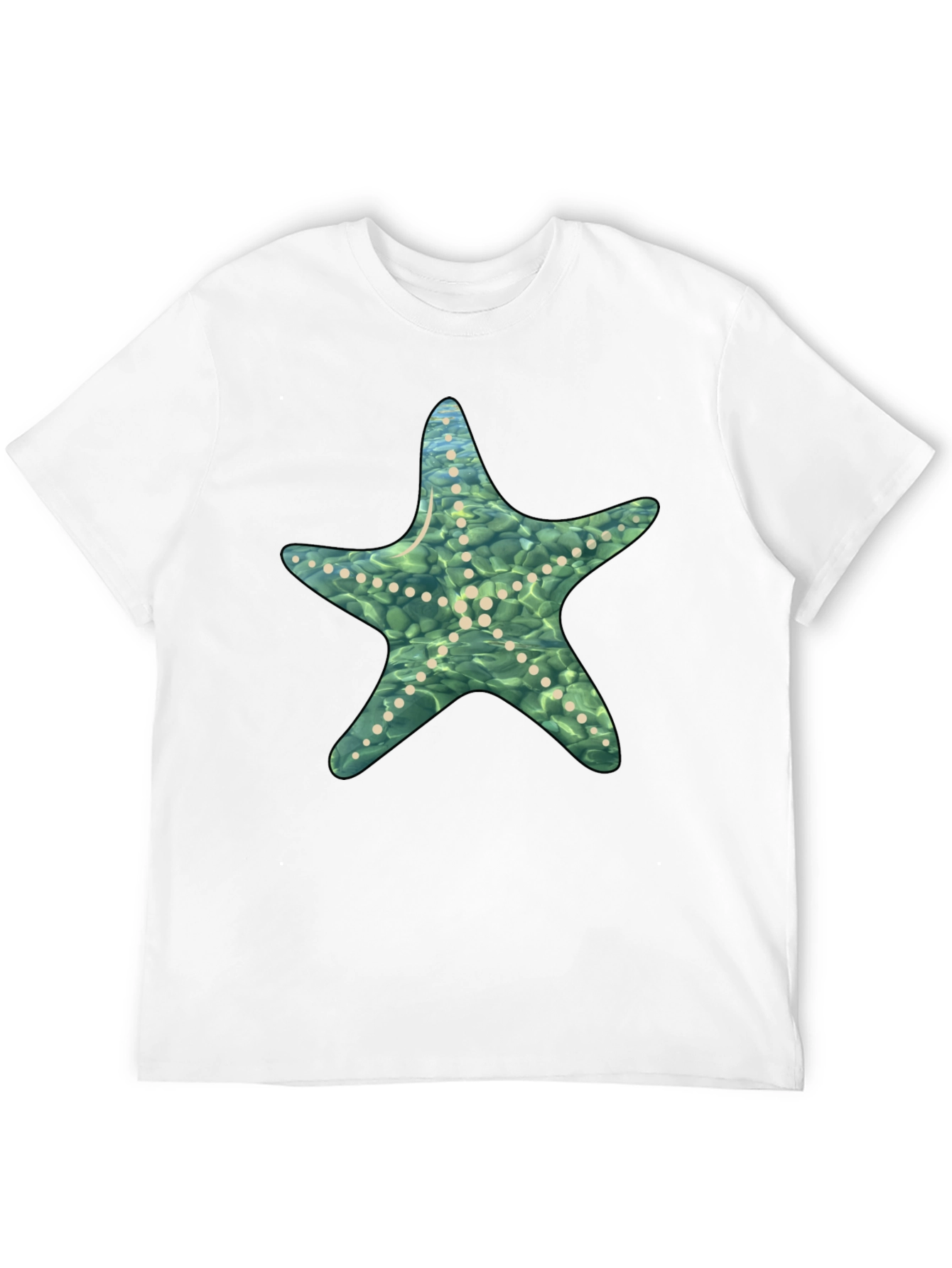 Starfish Graphic Black T-Shirt