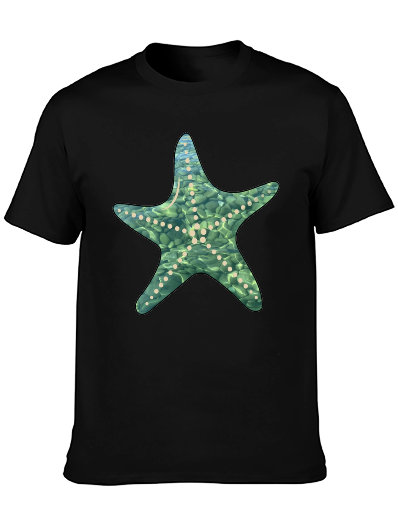 Starfish Graphic Black T-Shirt