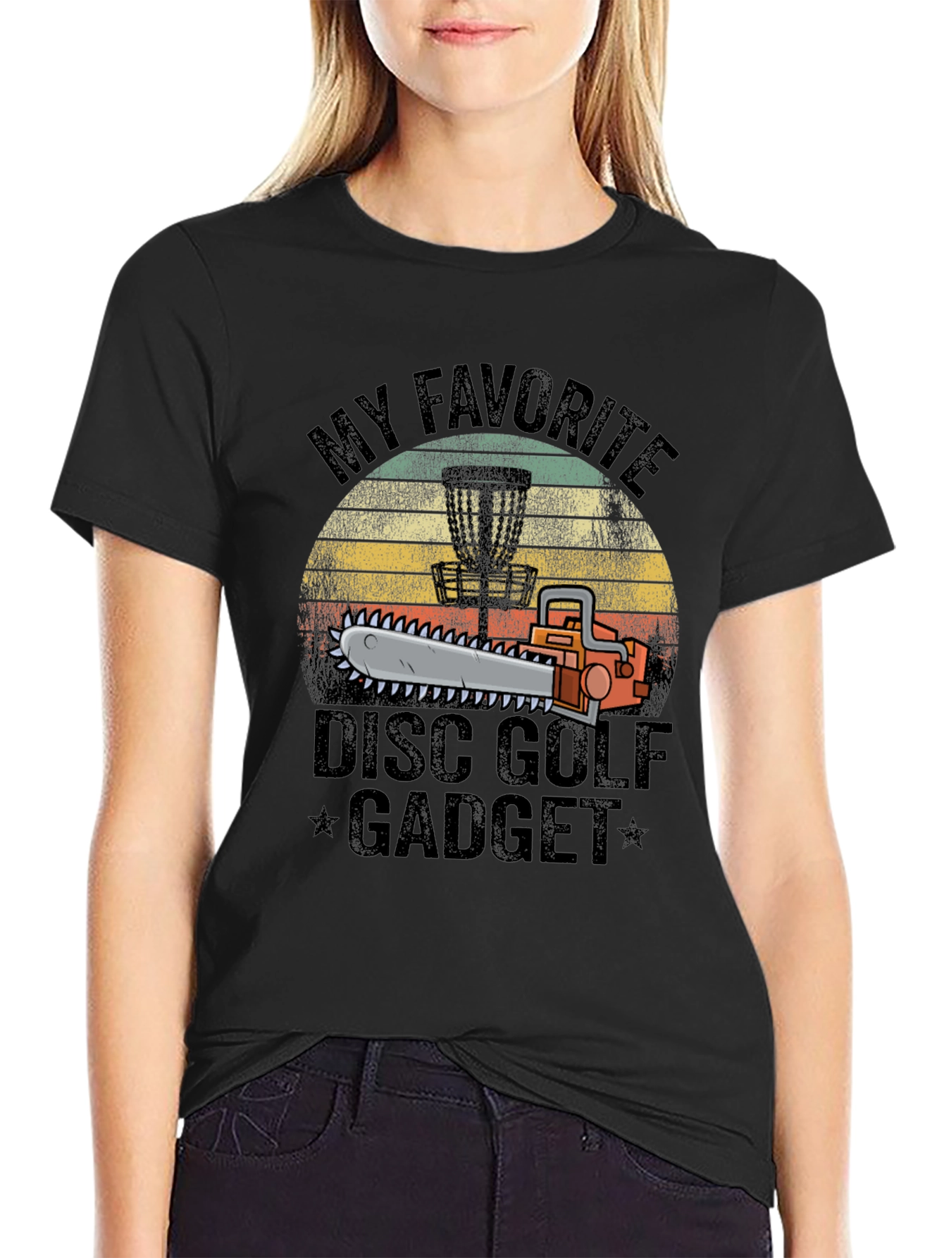 Disc Golf Chainsaw Gadget T-Shirt