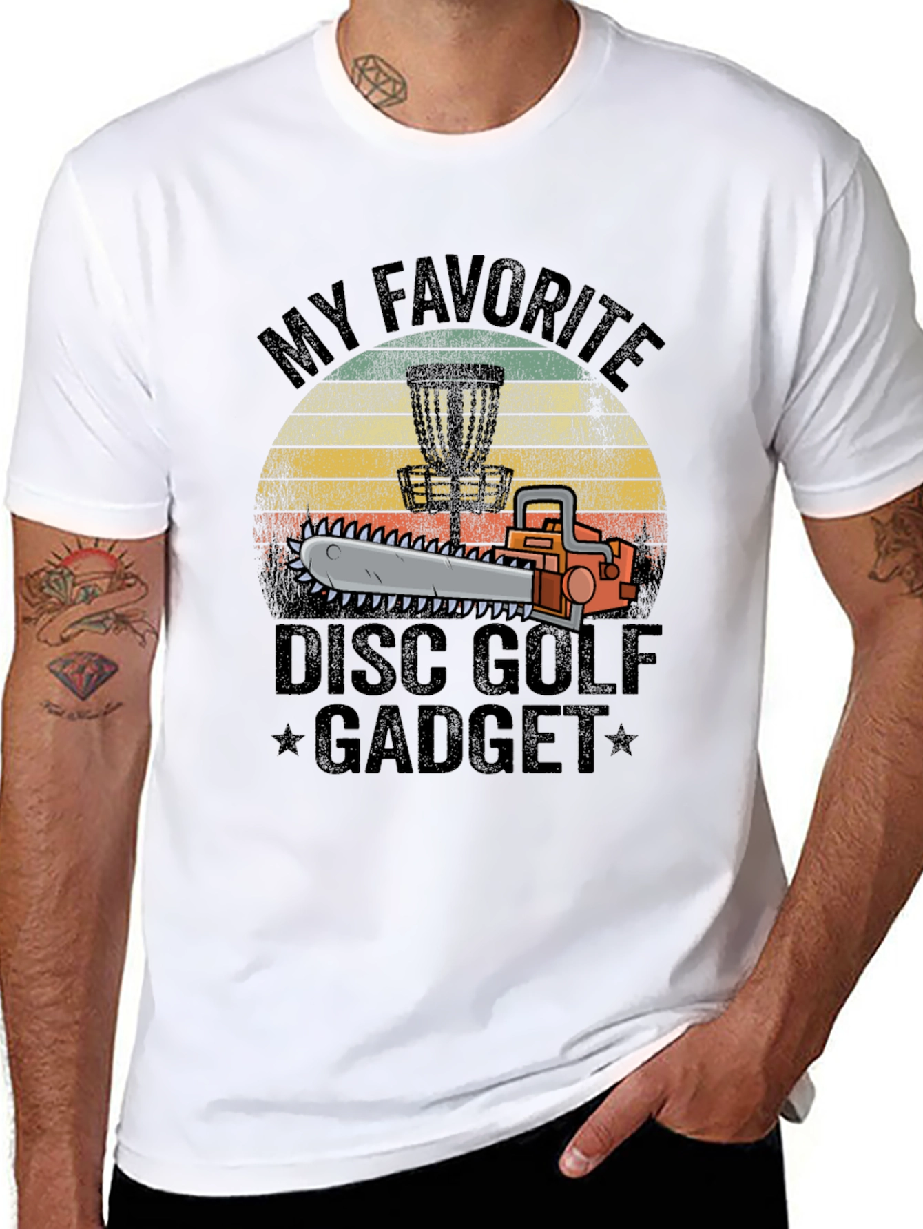 Disc Golf Chainsaw Gadget T-Shirt