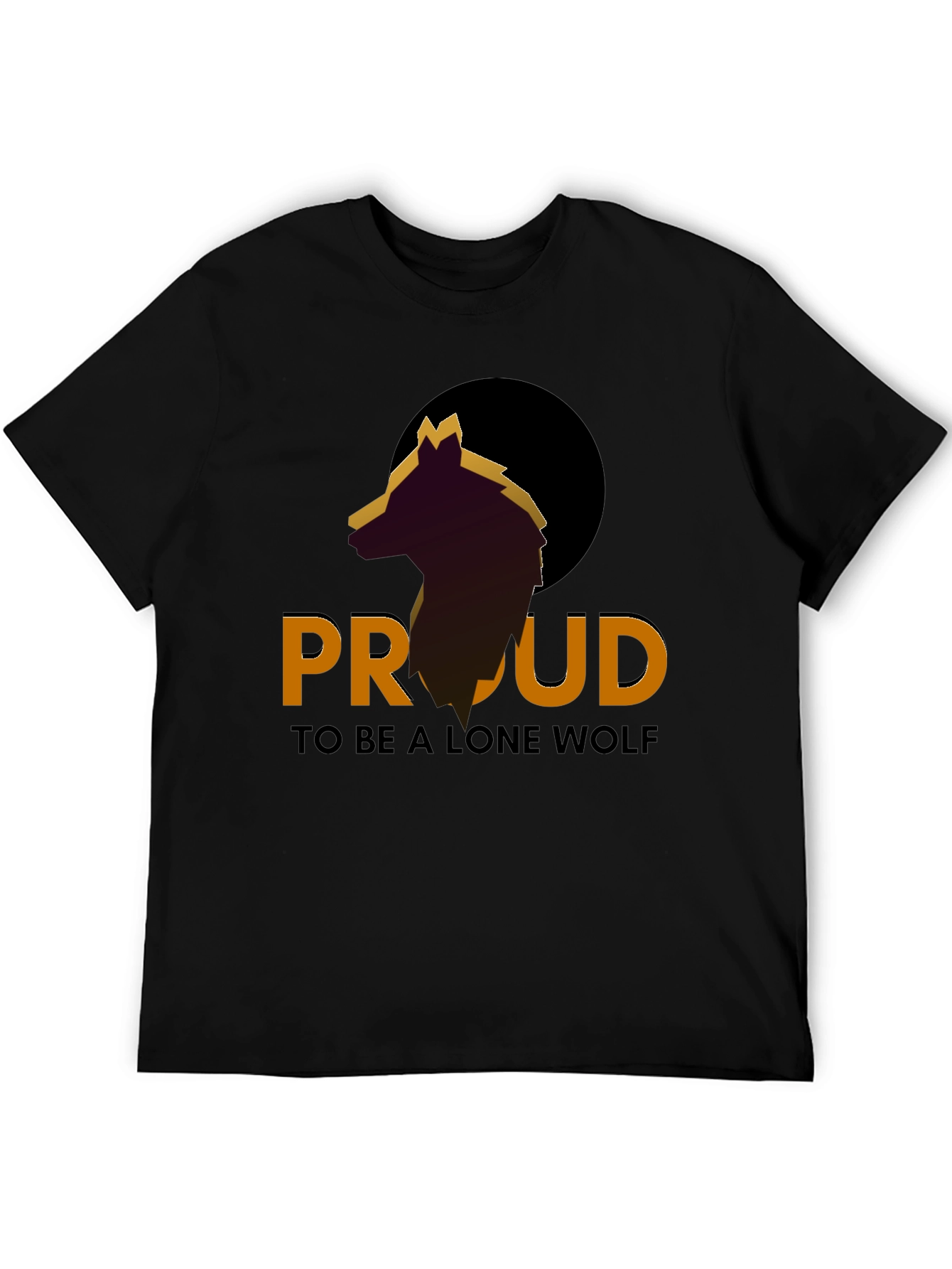 Proud Lone Wolf Graphic Tee - Stylish Mens T-Shirt