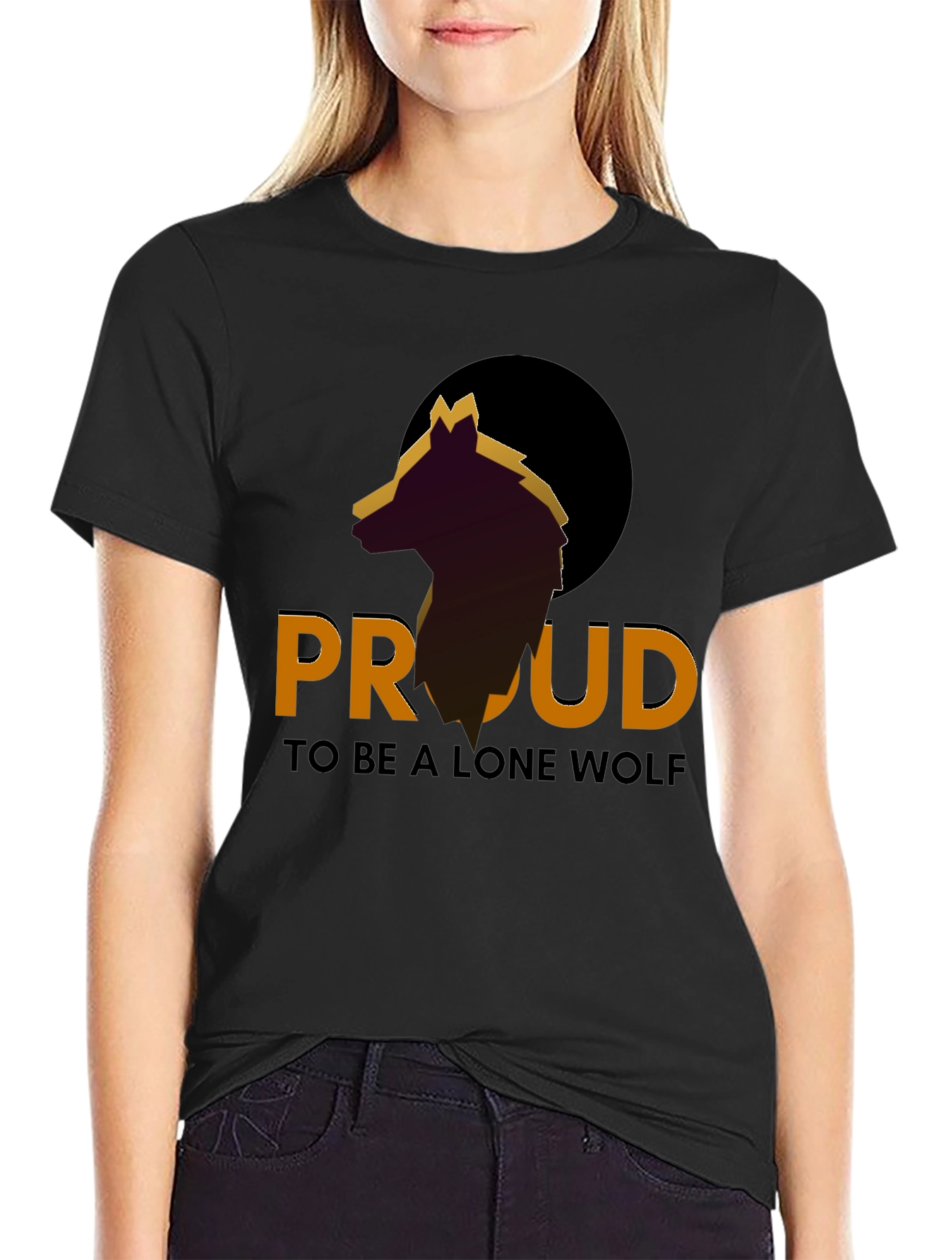 Proud Lone Wolf Graphic Tee - Stylish Mens T-Shirt