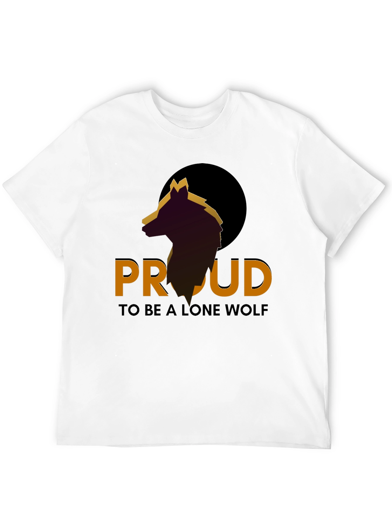 Proud Lone Wolf Graphic Tee - Stylish Mens T-Shirt