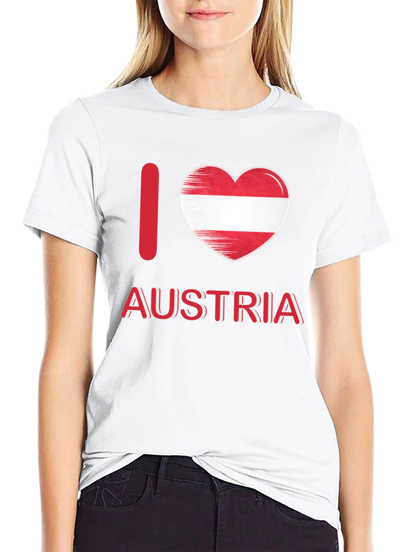 I Heart Austria T-Shirt - Black Cotton Tee