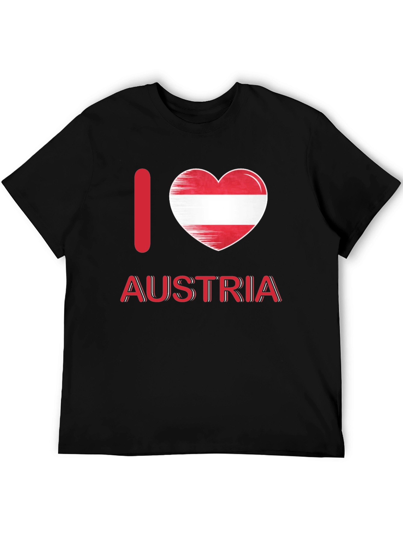 I Heart Austria T-Shirt - Black Cotton Tee