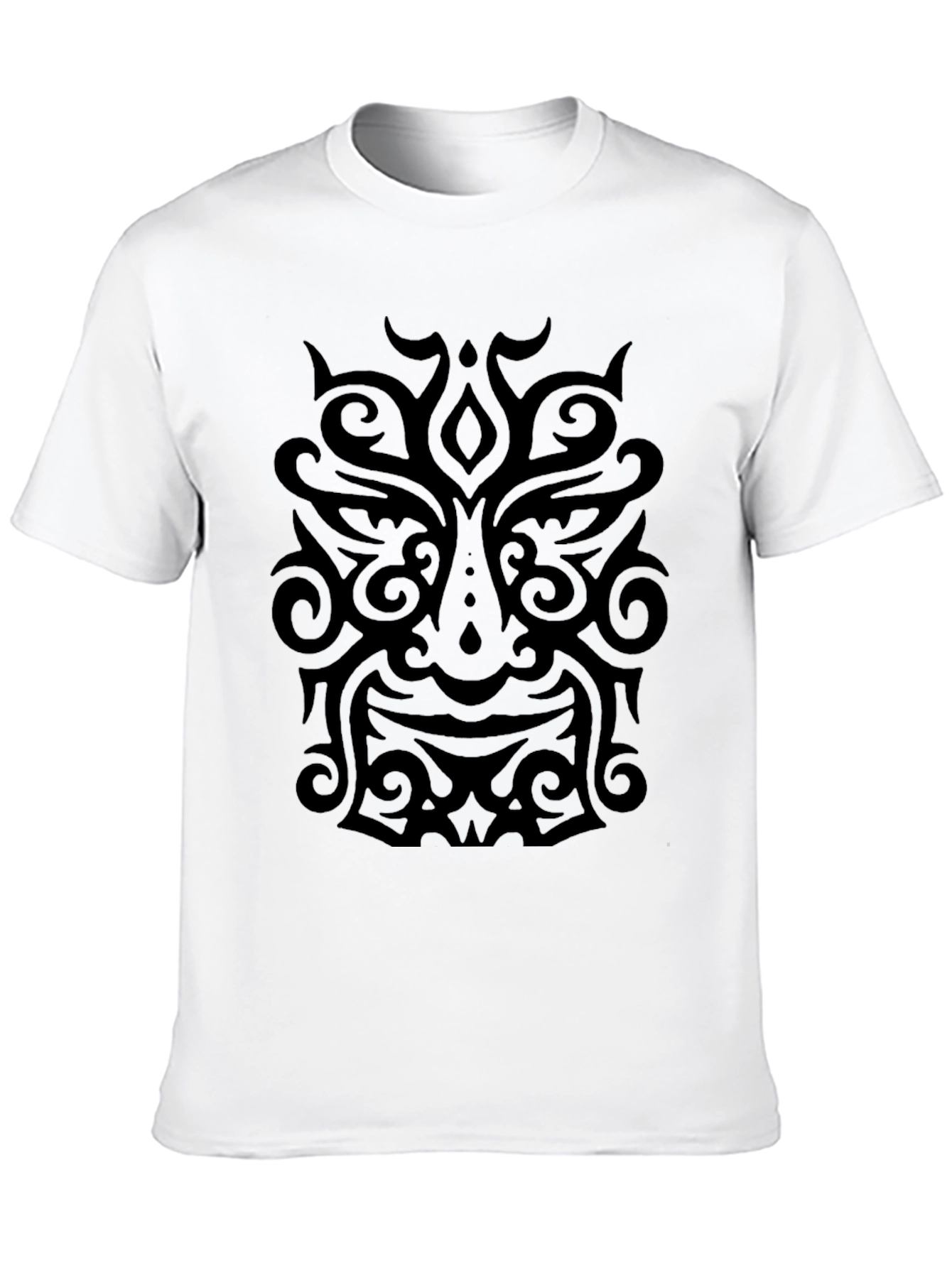 Tribal Mask Graphic Black T-Shirt