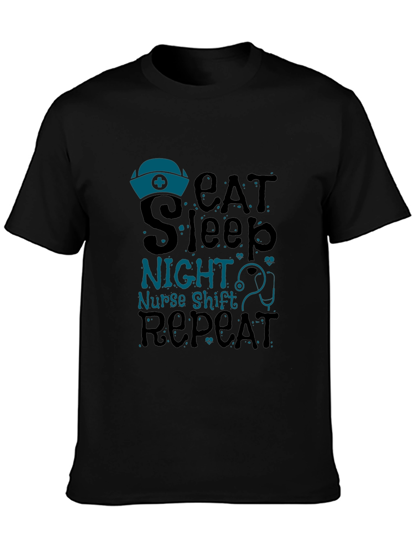 Nurse Night Shift T-Shirt - Eat Sleep Repeat