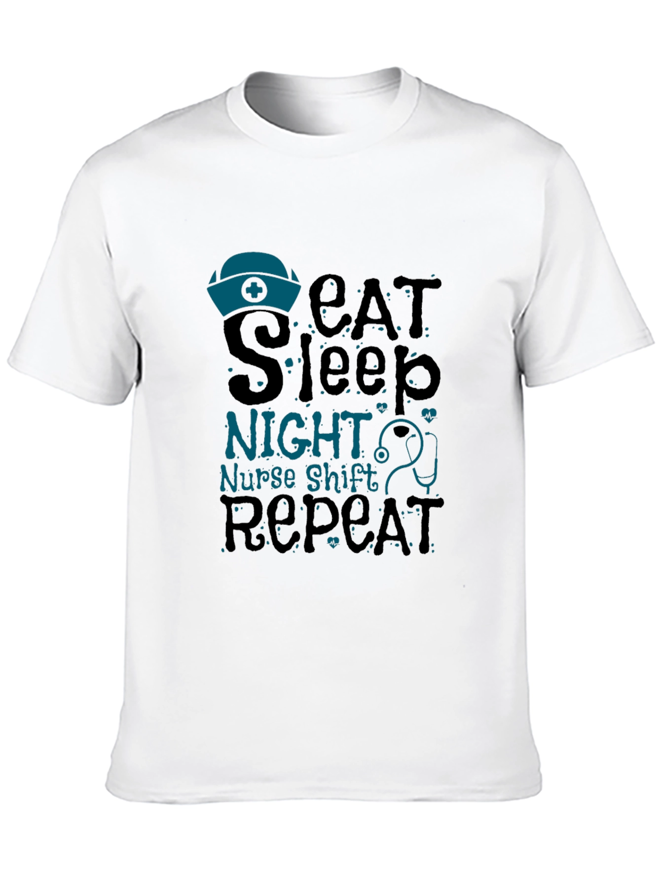 Nurse Night Shift T-Shirt - Eat Sleep Repeat