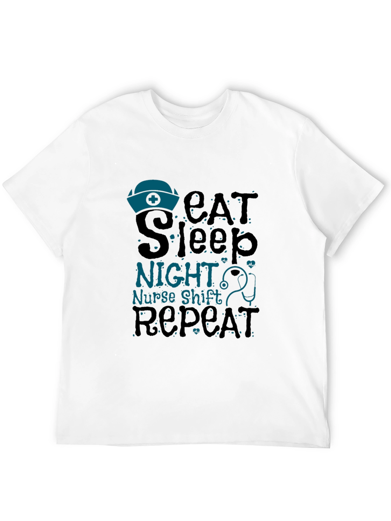Nurse Night Shift T-Shirt - Eat Sleep Repeat