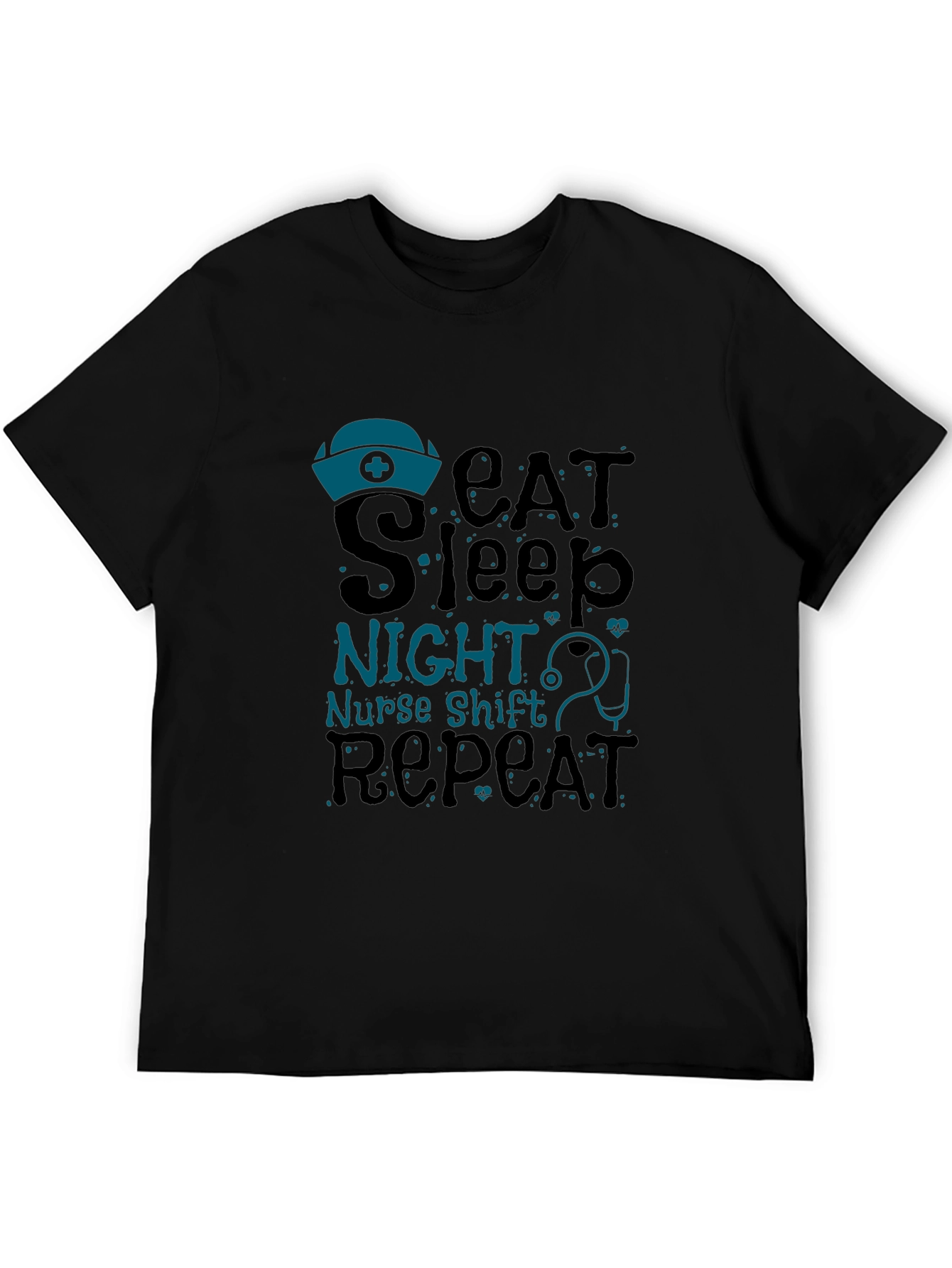 Nurse Night Shift T-Shirt - Eat Sleep Repeat