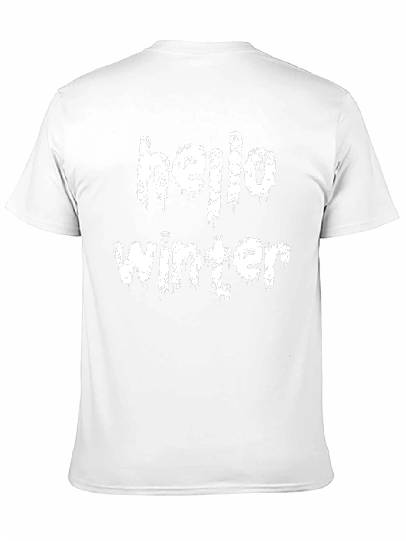 Hello Winter Graphic Tee - Black Cotton Blend T-Shirt