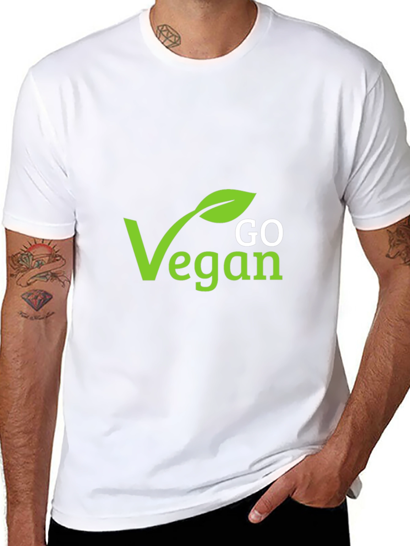 Go Vegan Graphic Tee - Stylish Vegan Statement Shirt