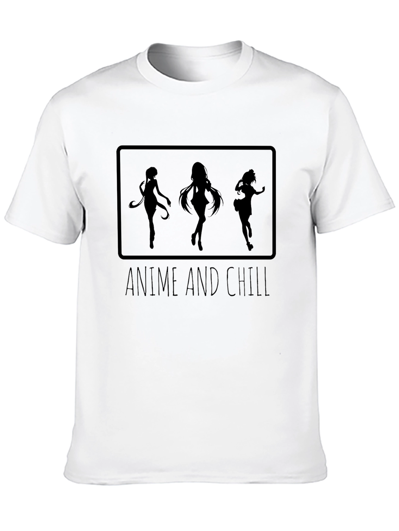 Anime and Chill Black T-Shirt