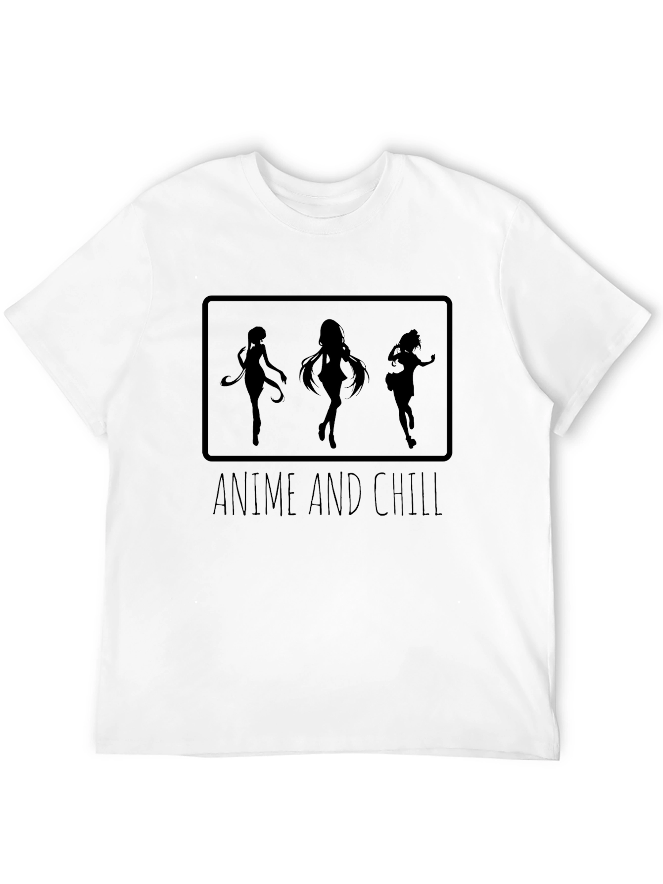 Anime and Chill Black T-Shirt