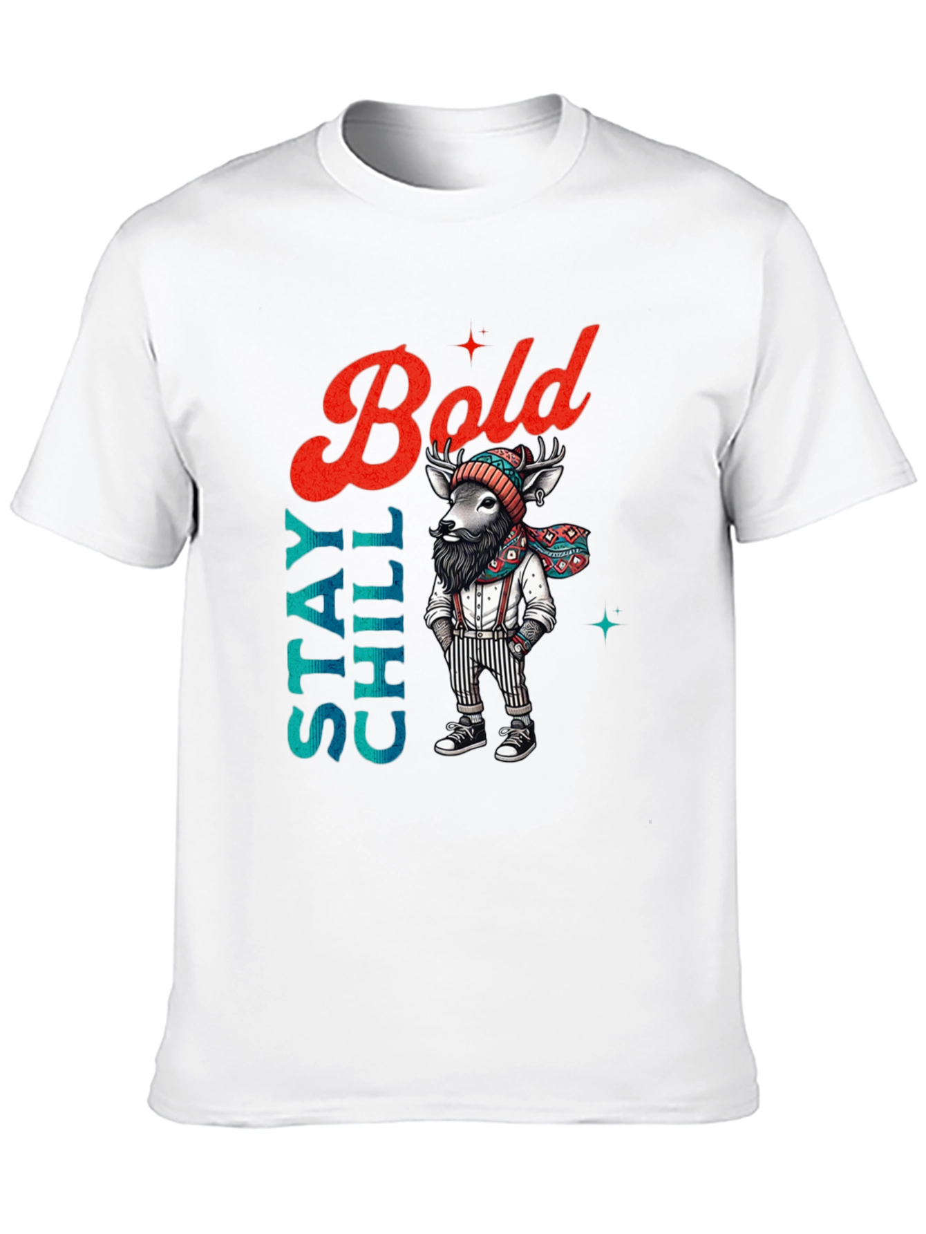 Stay Chill Bold Deer Graphic Tee