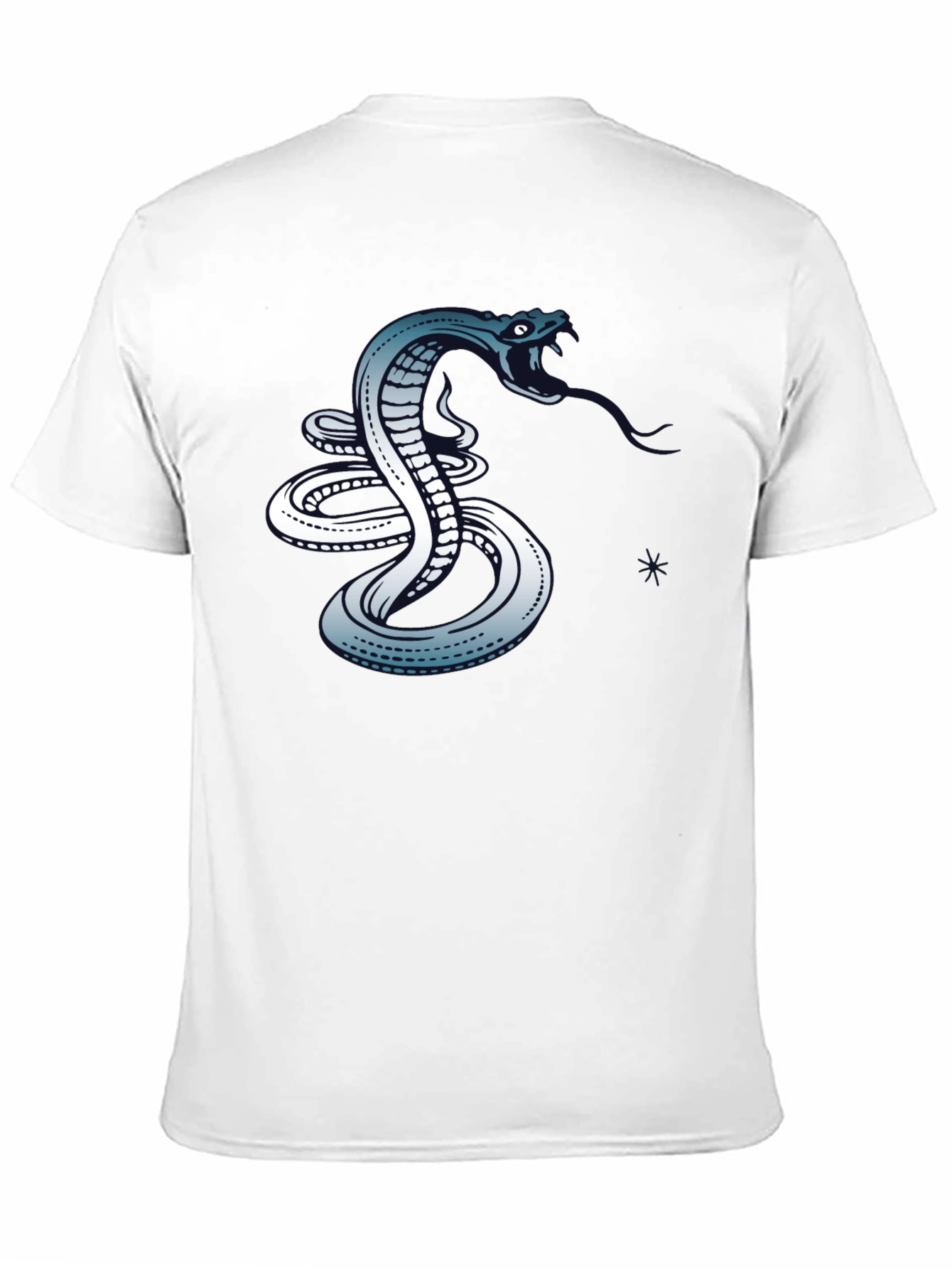 Mens Black Snake Graphic T-Shirt