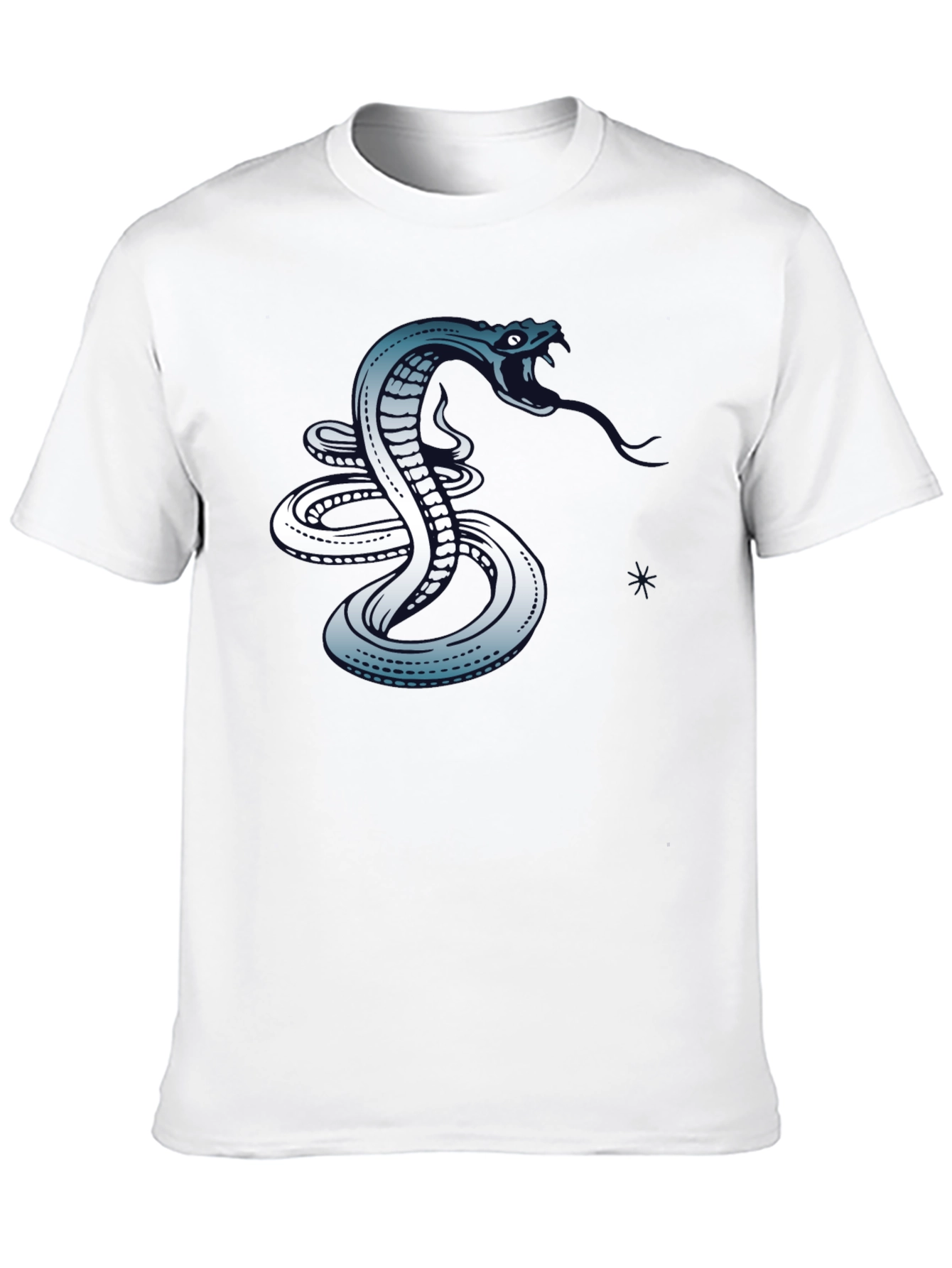 Mens Black Snake Graphic T-Shirt