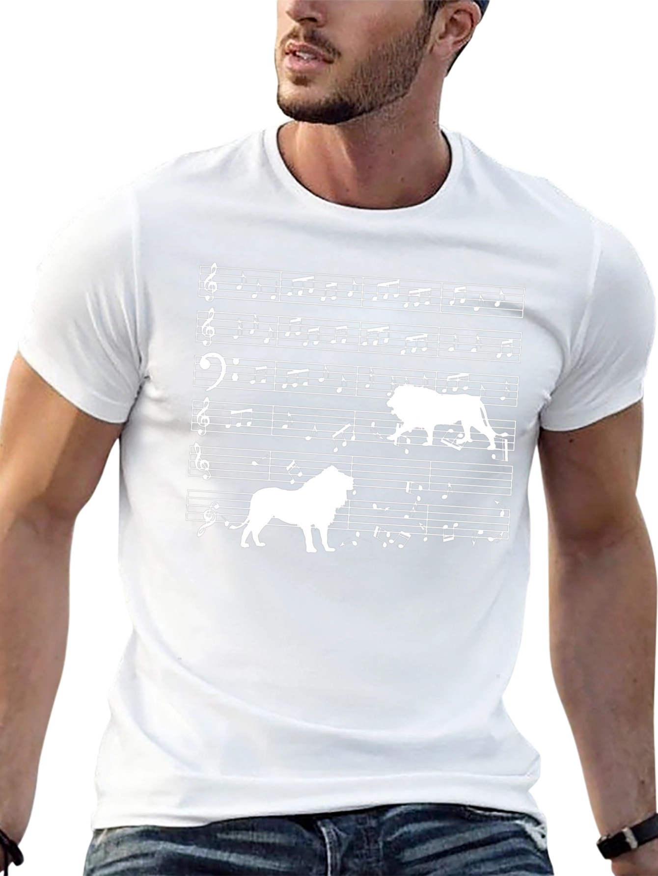 Musical Lion Graphic T-Shirt