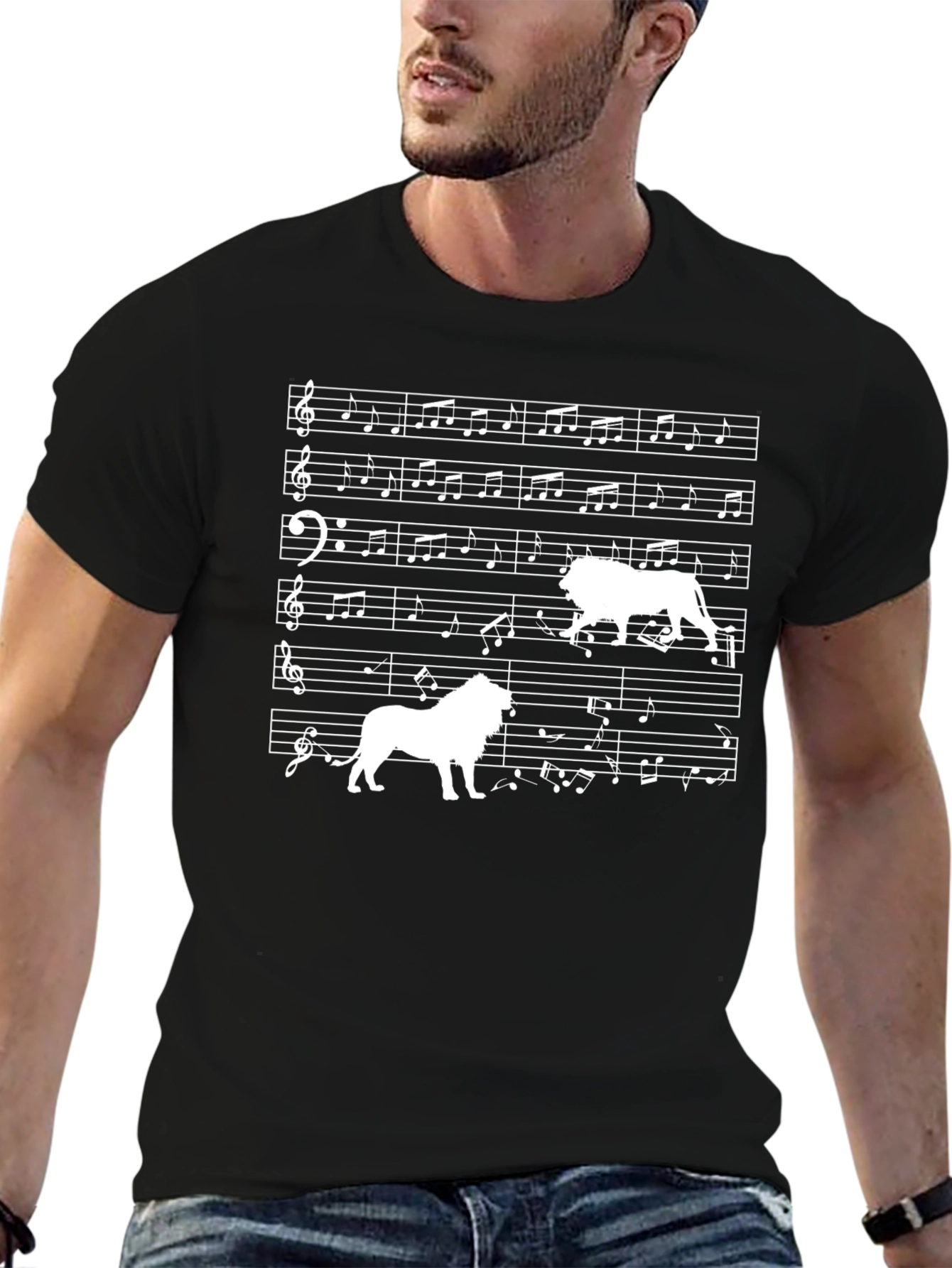 Musical Lion Graphic T-Shirt